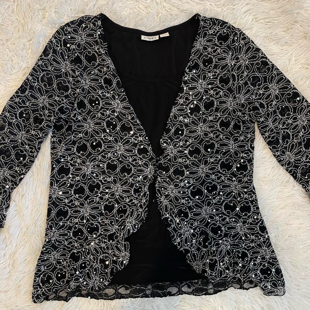 Black And White Blouse